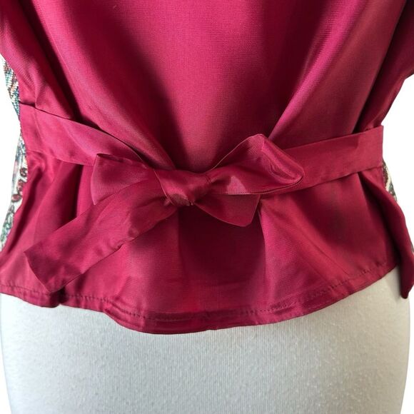 Vintage Bobbie Brooks Christmas Brocade 1990s Vest - Large - Picture 7 of 10